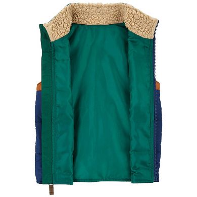 Toddler Boy Carter's Colorblock Zip-Up Puffer Vest