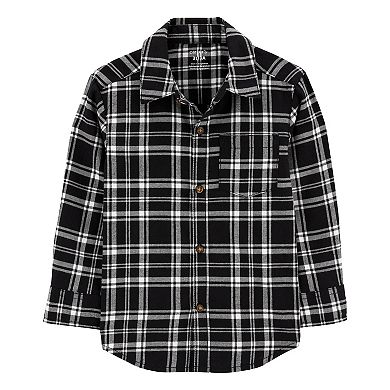 Toddler Boy Carter's Plaid Twill Button-Down Shirt