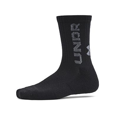 Under Armour Kids' UA Zone Mid-Crew Socks 3-Pack