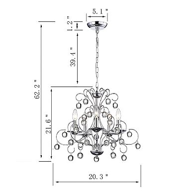 Greenville Signature 5-Light Candle-Style Chandelier For Dining/Bedroom, Hallway, Living Room