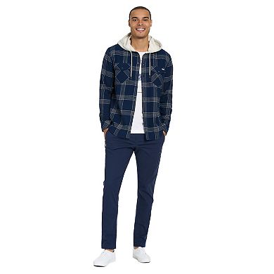 Men's Hurley Hooded Button-Up Flannel Shirt