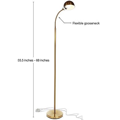 Brightech Regent Slim Standing Floor Lamp with Adjustable Dome Reading Light