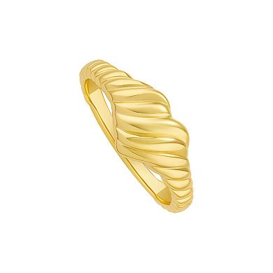 PRIMROSE 18k Gold Vermeil Etched Textured Heart Shape Ring