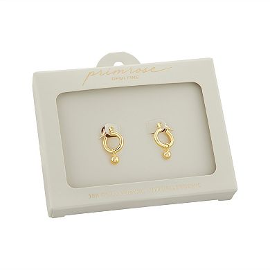 PRIMROSE 18k Gold Vermeil Hoop & Drop Bead Earrings