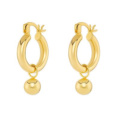 PRIMROSE 18k Gold Vermeil Hoop & Drop Bead Earrings