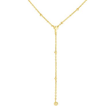 PRIMROSE 18k Gold Vermeil Polished Cross Y Necklace