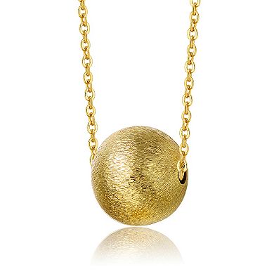 14k Gold Plated Textured Ball Necklace