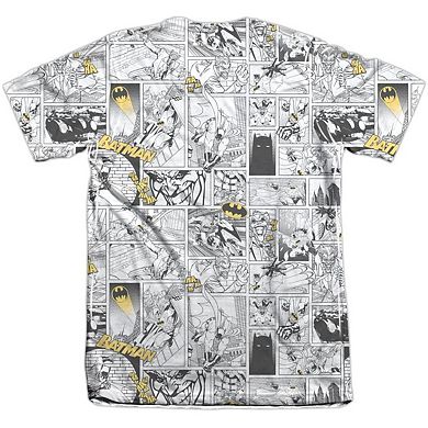 Batman Comic All Over Adult 65/35 Poly/cotton Short Sleeve T-shirt