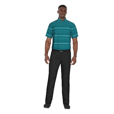 Men's Grand Slam Multi Stripe Printed Short Sleeve Golf Polo