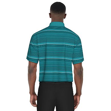 Men's Grand Slam Multi Stripe Printed Short Sleeve Golf Polo