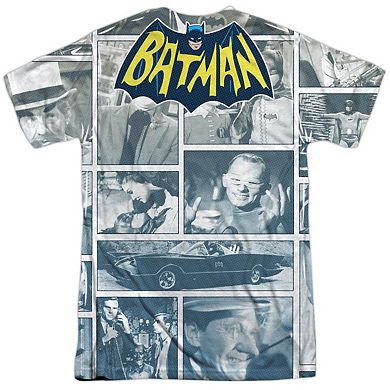 Batman Classic Tv 60s Panels Short Sleeve Adult Poly Crew T-shirt