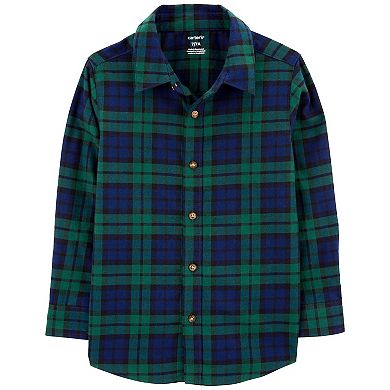 Boys 4-14 Carter's Plaid Button-Down Shirt