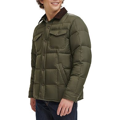 Men's Dockers® Midweight Quilted Shacket with Corduroy Collar