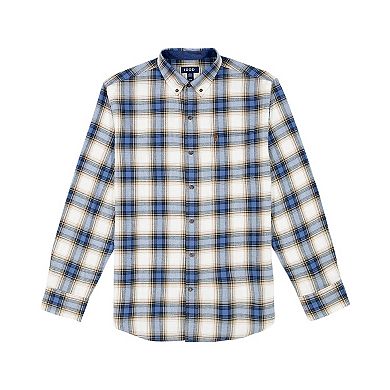 Mens IZOD Stratton Flannel Long Sleeve Button Down Shirt