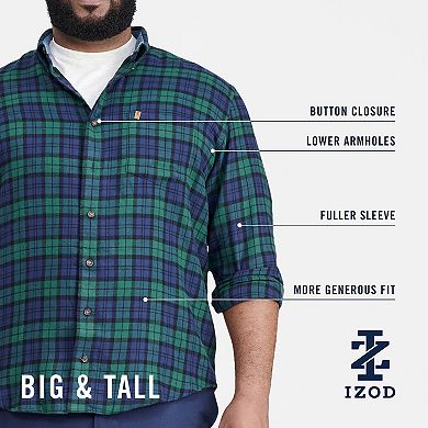 Mens IZOD Stratton Flannel Long Sleeve Button Down Shirt