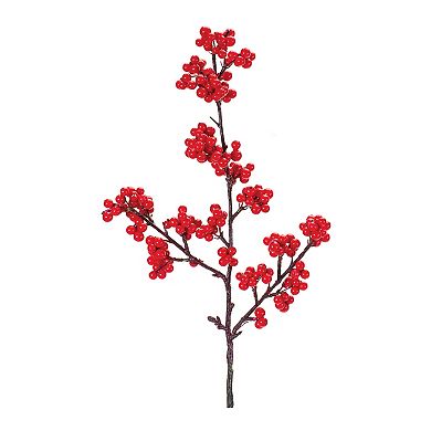 Red Berry Twig Spray - 23 Inches (set Of 6)