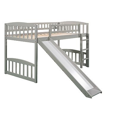 Merax Twin Size Loft Bed With Slide And Ladder