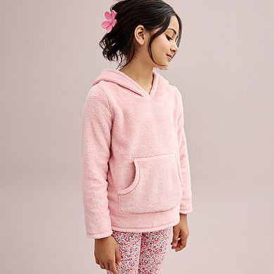 Girls 4-8 Carter's Fuzzy Pullover Hoodie & Ditsy Floral Leggings Set