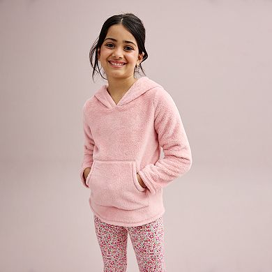 Girls 4-8 Carter's Fuzzy Pullover Hoodie & Ditsy Floral Leggings Set