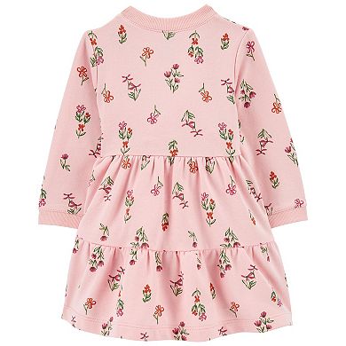 Baby Carter's Floral Print Fleece Dress