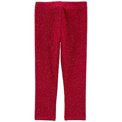 Toddler Girl Carter's Glitter Cozy Fleece Leggings