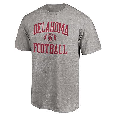 Men's Fanatics Branded Heathered Gray Oklahoma Sooners First Sprint Team T-Shirt