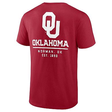 Men's Fanatics Branded Crimson Oklahoma Sooners Game Day 2-Hit T-Shirt