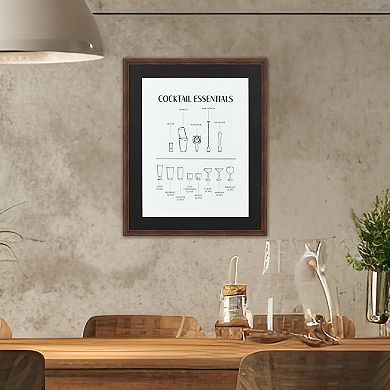 Cocktail Essentials Framed Art Wall Decor