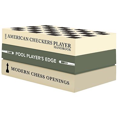 Stacked Game Books Box Table Decor