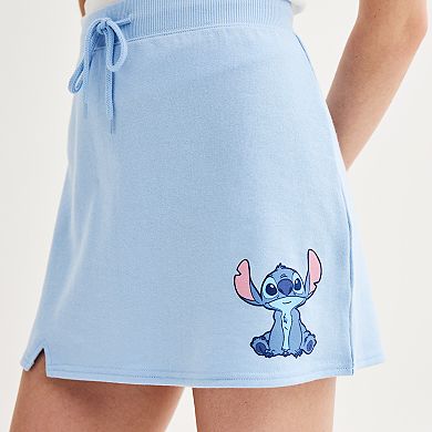 Disney's Lilo & Stitch Juniors' Curious Stitch Mini Graphic Drawstring Skort