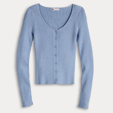 Juniors' SO® Button Front Cardigan Sweater