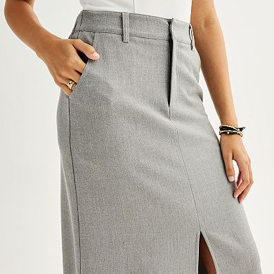 Juniors' SO® Front-Slit Maxi Skirt
