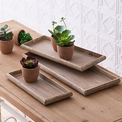 Natural Wooden Nesting Tray (Set of 6)