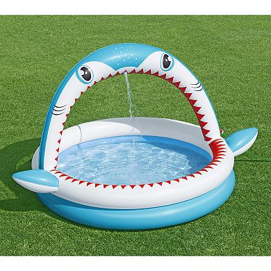 H2OGO! Sharktastic Kids Inflatable Sprinkler Play Pool