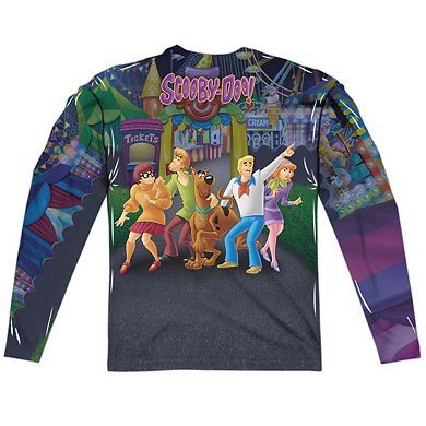 Scooby Doo Big Dog Long Sleeve Adult Poly Crew T-shirt