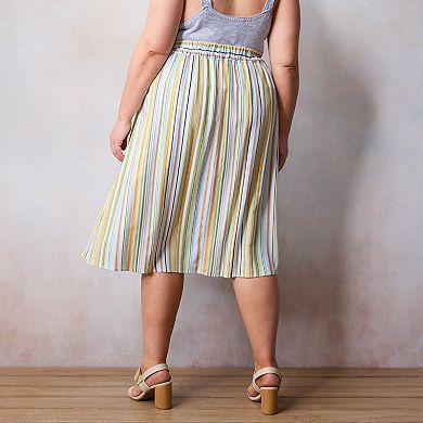 Plus Size LC Lauren Conrad Midi Wrap Skirt With Self Tie