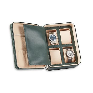 Bey-Berk Drake Leather Travel Watch Case