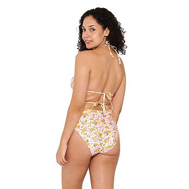 Juniors' Ninety-Nine° Shirred Halter One-Piece Swim Suit