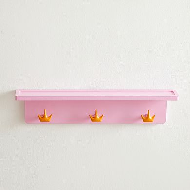 Idea Nuova 3-Hook Hanging Wall Shelf