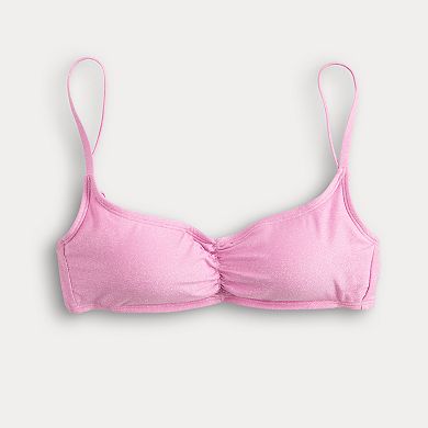 Juniors' Ninety-Nine° Shirred Bralette Swim Top