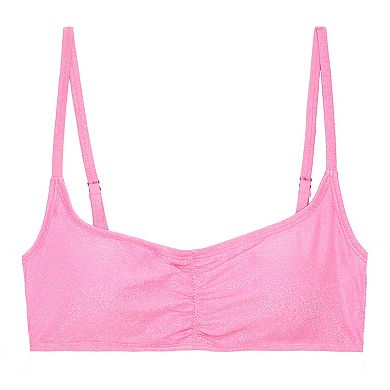 Juniors' Ninety-Nine?? Shirred Bralette Swim Top