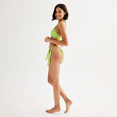 Juniors' Ninety-Nine° Crossover Halter Swim Top