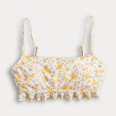 Juniors' Ninety-Nine° Ruffle Bralette Swim Top