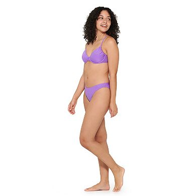 Juniors' Ninety-Nine?? Shirred Underwire Bra Swim Top