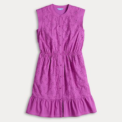 Women's Draper James Embroidered Button Front Dress
