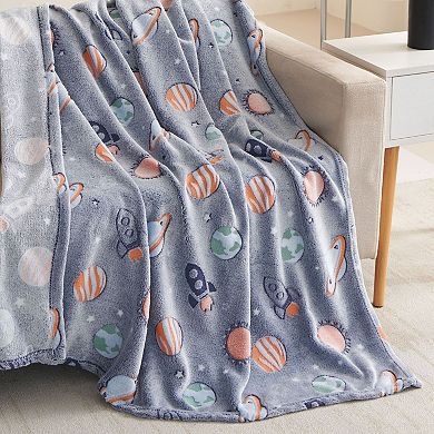 Dream Theory Glow in The Dark Reversible Throw Blanket