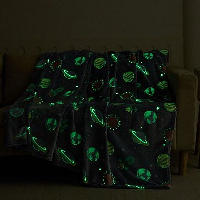 Dream Theory Glow in The Dark Reversible Throw Blanket