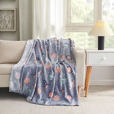 Dream Theory Glow in The Dark Reversible Throw Blanket