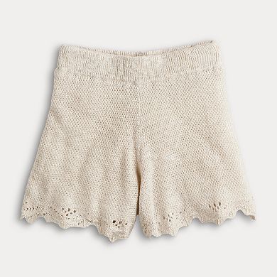 Women's LC Lauren Conrad Crochet Sweater Shorts 