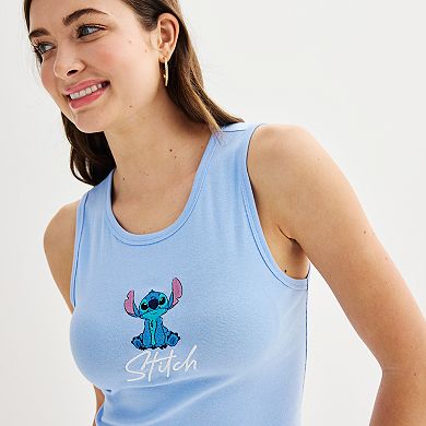 Disney's Lilo & Stitch Juniors' Embroidered Stitch Graphic Tank Top